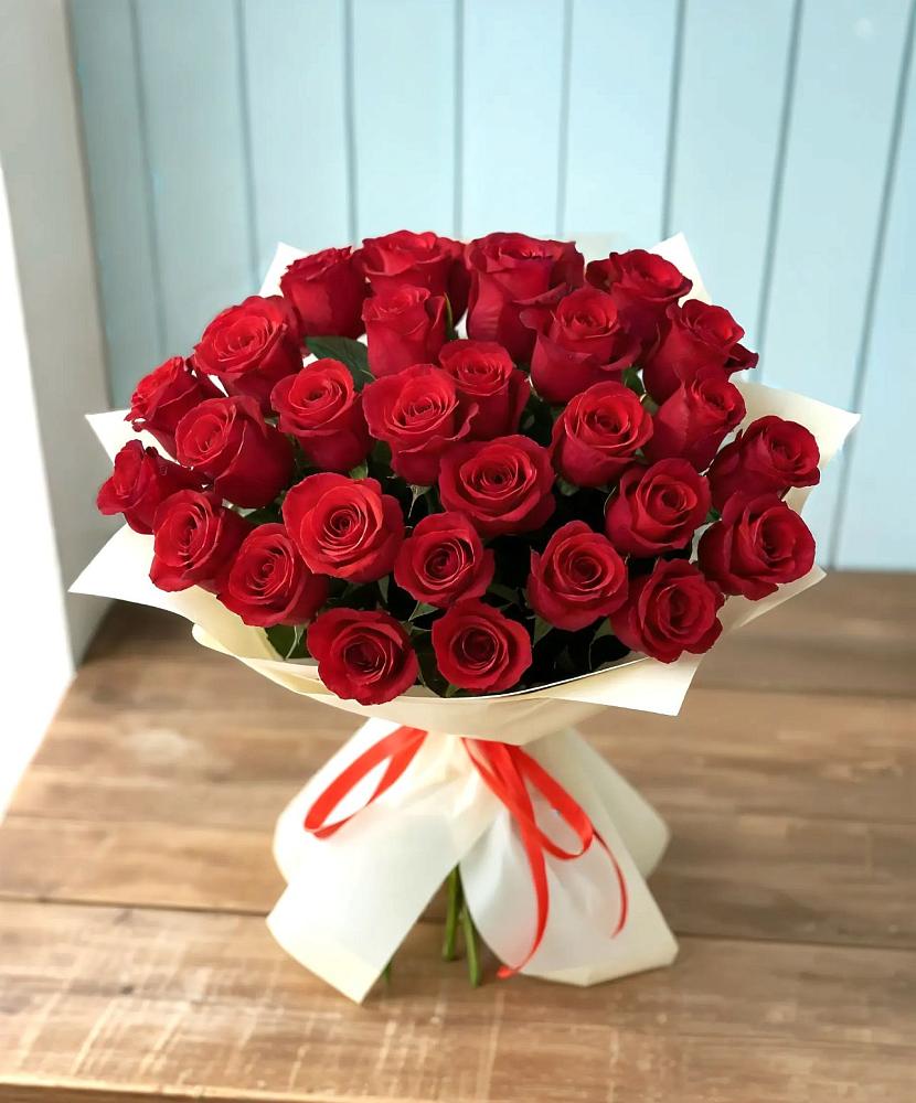 Букет 29 Красных роз в Кинели Самарская область