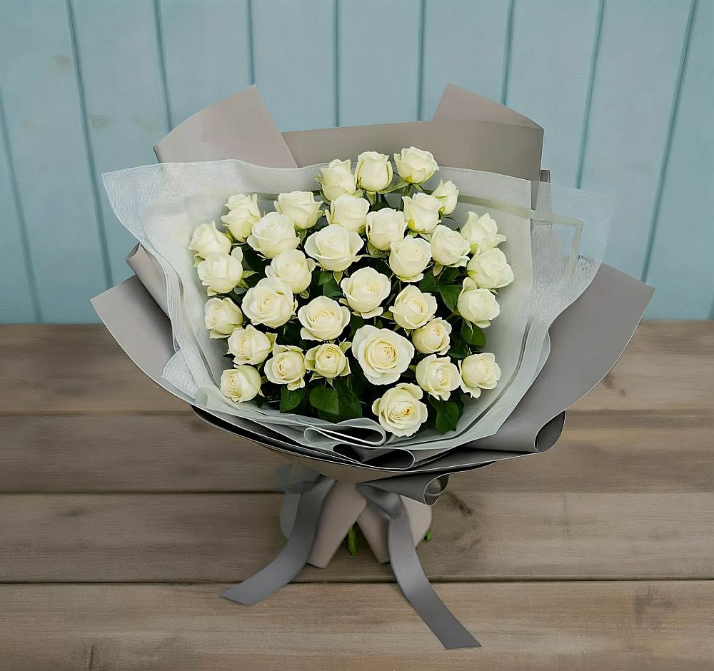 Букет Белоснежная нежность в Кинели Самарская область