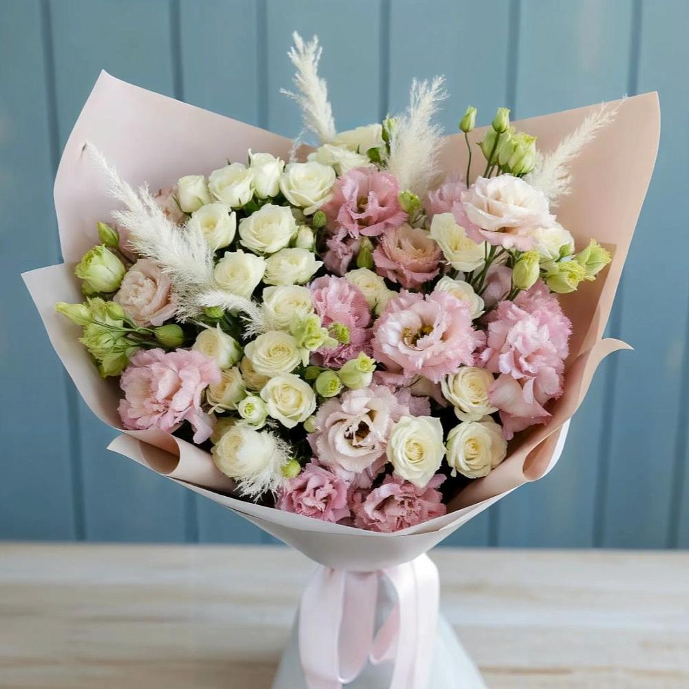 Букет цветов из: Альстромерии и Розы в Кинели Самарская область