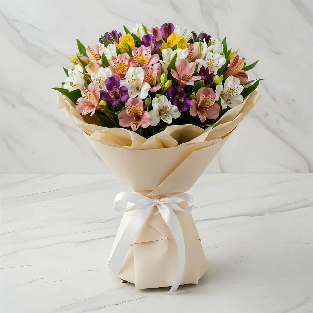 Букет цветов из: Альстромерии в Кинели Самарская область