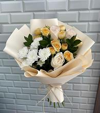 Букет цветов из:  Розы и Хризантемы в Кинели Самарская область