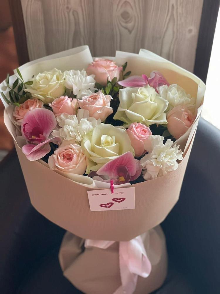 Букет цветов из: Орхидеи, Розы и Гвоздики в Кинели Самарская область