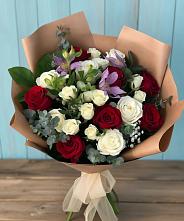 Букет цветов из:  Розы и Альстромерии в Кинели Самарская область
