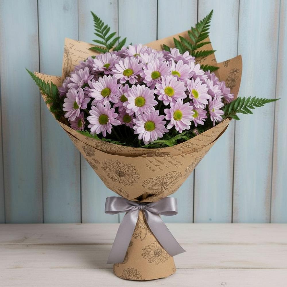 Букет цветов из: Хризантемы в Кинели Самарская область