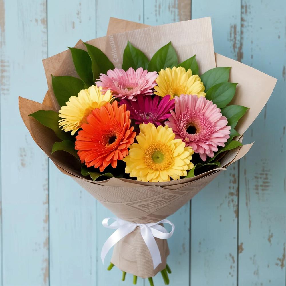 Букет цветов из: Герберы в Кинели Самарская область