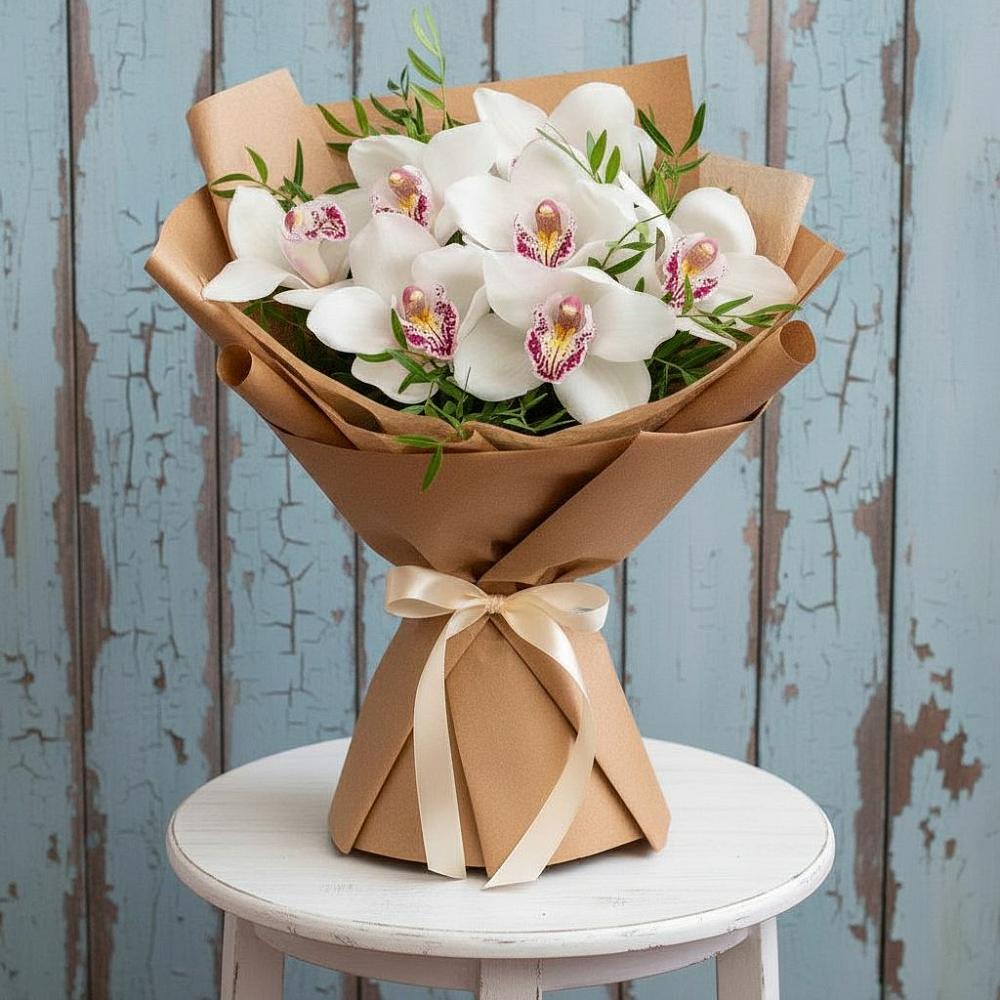 Букет цветов из: Орхидеи и Розы в Кинели Самарская область