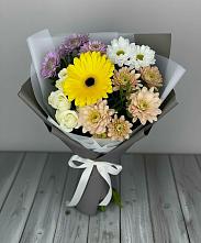 Букет цветов из:  Розы, Герберы и Хризантемы #REPLACE_PRED# Кинели Самарская область