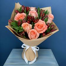 Букет цветов из:  Розы и Альстромерии #REPLACE_PRED# Кинели Самарская область