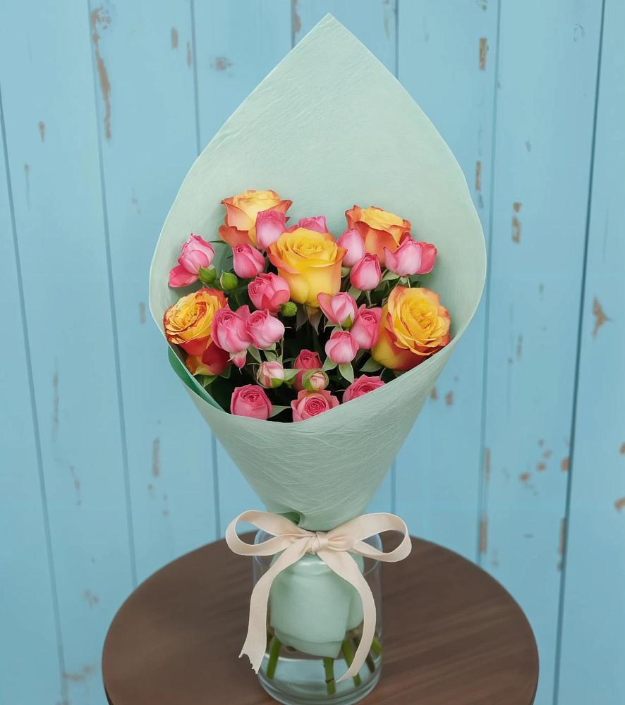 Букет цветов из: Розы в Кинели Самарская область