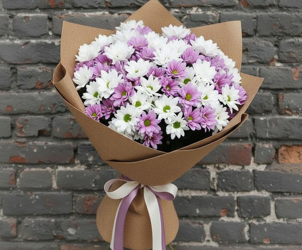 Букет цветов из: Хризантемы в Кинели Самарская область