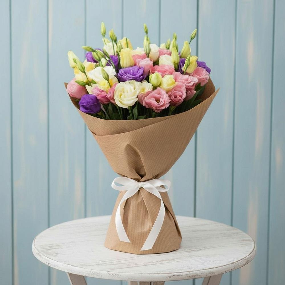 Букет цветов из: Лизиантусы в Кинели Самарская область