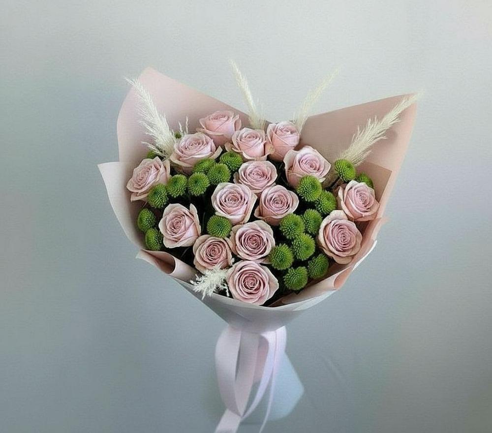 Букет цветов из: Розы и Хризантемы в Кинели Самарская область