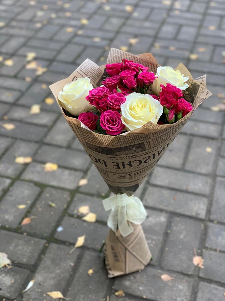 Букет цветов из: Розы в Кинели Самарская область