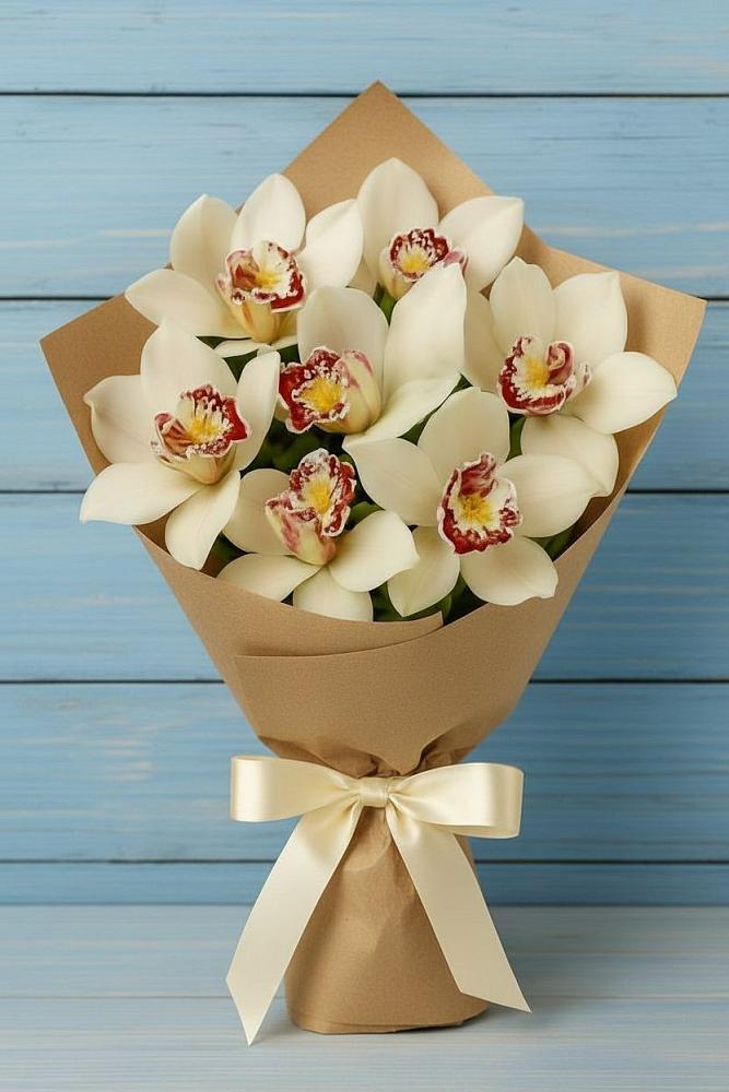 Букет цветов из: Орхидеи и Розы в Кинели Самарская область