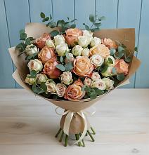 Букет цветов из:  Альстромерии и Розы #REPLACE_PRED# Кинели Самарская область