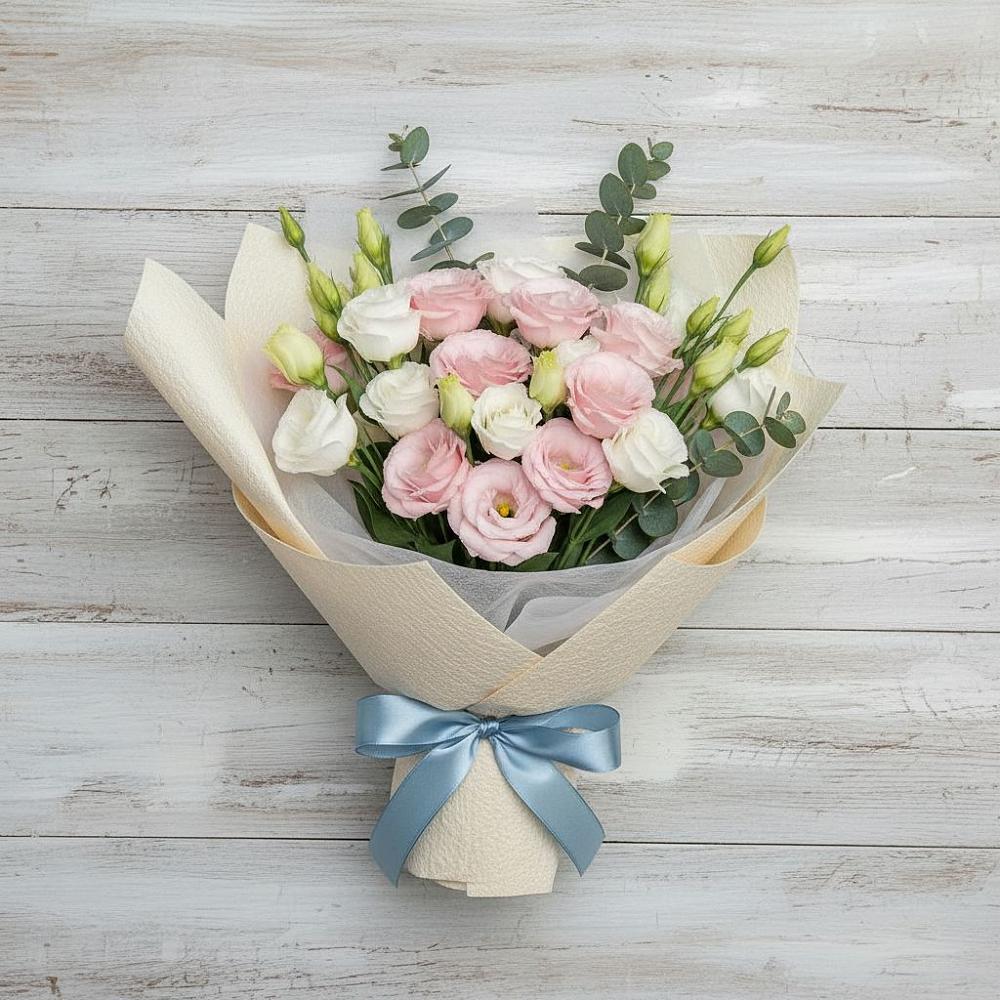 Букет цветов из: Лизиантусы в Кинели Самарская область